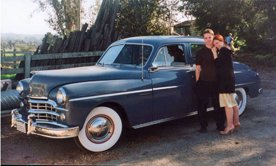 Terry and Loren with their 1949 Dodge that Easter